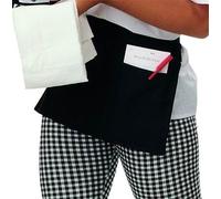 Denny's Zipped Money Pocket Apron. Black.
