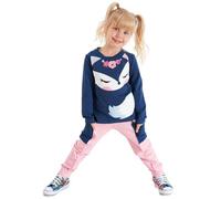 Denokids Boys & Girls Tracksuit Set, Comfortable & Stylish Outfit for Active Kids, Machine Washable, Soft Fabric, Durable Design, Perfect for Sports, Play & Casual Wear Cl | 4 Years - Navy Blue - Pink