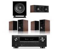 Denon AVC-X3800H 9.4 Ch 180W 8K AV Receiver Black with Wharfedale Diamond 12.1i 5.1 Speaker Package Walnut