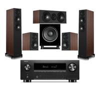 Denon AVC-X3800H 9.4 Ch 180W 8K AV Receiver with Wharfedale 12.3i HCP 5.1 Speaker Package Walnut