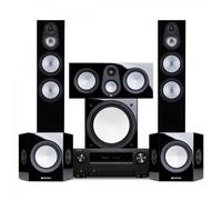 Denon AVC-X3800H & Monitor Silver 300 5.1 Speaker Package Black