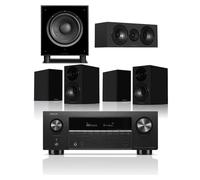 Denon AVC-X3900H 9.4 Ch. 8K Dolby Atmos AV Amplifier with Wharfedale Diamond 12.1i 5.1 Speaker Package Black