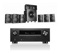 Denon AVC-X3900H 9.4 Ch. 8K Dolby Atmos AV Amplifier with Wharfedale DX3 HCP 7.1 Black Speaker Package