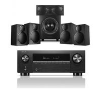Denon AVR-X2900H DAB 7.2 Ch. 8K Dolby Atmos AV Receiver with Wharfedale DX3 HCP 5.1 Black Speaker Package
