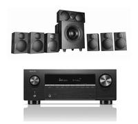 Denon AVR-X2900H DAB 7.2 Ch. 8K Dolby Atmos AV Receiver with Wharfedale DX3 HCP 7.1 Black Speaker Package