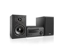 Denon D-M41DAB HiFi System, CD Player with Speakers, Audio Receiver, Bluetooth, 2x30W + Subwoofer PreOut, FM/DAB/DAB+ Tuner, 2x Optical Input, Headphone Output - Black