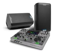 Denon DJ PRIME GO+ DJ Controller and ALTO TS412 Powered PA Speakers Pair for Live Music, DJ sets, Events, Music production