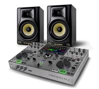 Denon DJ PRIME GO+ DJ Controller and M-AUDIO FORTY Pair Studio Monitors for Studio Recording, Music Production, Podcasting, Streaming