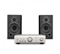 Denon PMA-600NE Amp & AE100 Speakers Hi-Fi Package Black