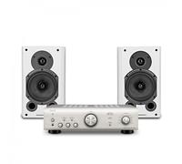 Denon PMA-600NE Amplifier Silver & Wharfedale Diamond 9.1 White