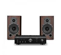 Denon PMA600BE Integrated Amplifer Bluetooth Black with Bowers & Wilkin 606 Bookshelf Speakers Black