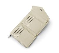 Denovin Wallet Women, Envelope Small Wallets Woman, Ladies Bifold Wallet with Zipper Coin Pouch for Cash Card, White, Minimalist