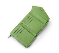Denovin Wallet Women, Envelope Small Wallets Woman, Ladies Bifold Wallet with Zipper Coin Pouch for Cash Card, Green, Minimalist