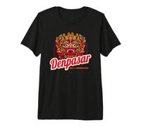 Denpasar Bali Indonesia Retro Barong Vintage Souvenir Premium T-Shirt