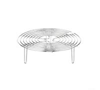 Dense Grid Stainless Steel Round Steamer Rack Allows Efficient Steam Flow and Reduces Food Falling Through (22cm)