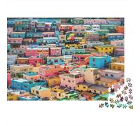 Dense Housing Jigsaw Puzzles 1000 Pieces Recycled Material Mexican Slums Puzzles for Elderly Relieve Senile Dementia Fun Family Game Activity Home 70x50cm/1000pcs
