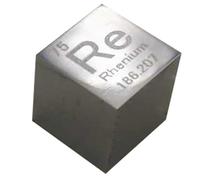 Density Cubes, 10mm Element Cubes - Periodic Table of Elements Collection - Rare Earth Metals(Rhenium Re)