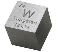Density Cubes, 10mm Pure Metal Element Cubes - Laser Engraved High Density Cube Set for a Periodic Table(Tungsten)