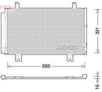 Denso Air Condition A/C Air Con Condenser With Dryer Fits Lexus GS DCN51013