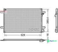 DENSO AIR CONDITIONING CONDENSER DCN02037 FOR AUDI
