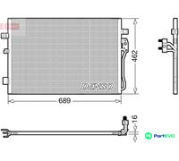 DENSO AIR CONDITIONING CONDENSER DCN09145 FOR FIAT