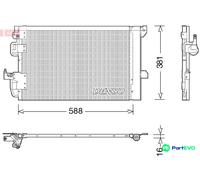 DENSO AIR CONDITIONING CONDENSER DCN20007 FOR OPEL