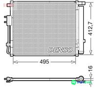DENSO AIR CONDITIONING CONDENSER DCN41012 FOR HYUNDAI