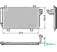 DENSO AIR CONDITIONING CONDENSER DCN44015 FOR MAZDA