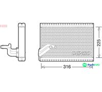 DENSO AIR CONDITIONING EVAPORATOR DEV21003 FOR CITROËN PEUGEOT
