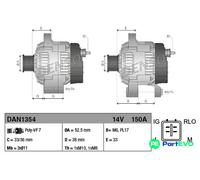 DENSO ALTERNATOR DAN1354 FOR LEXUS