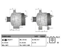 DENSO DAN1482 Alternator