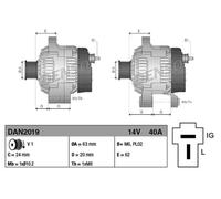 DENSO DAN2019 Alternator