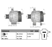 Denso Alternator 14V 60A