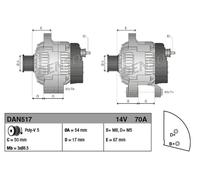 Denso Alternator DAN517