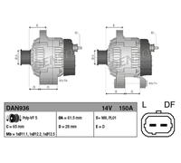 Alternator DAN936 Denso 50500728 51734825 Genuine Top Quality Guaranteed New