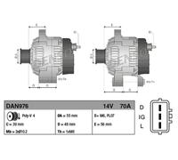 DENSO DAN976 Alternator