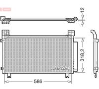 Denso Condenser, air conditioning - DCN50134