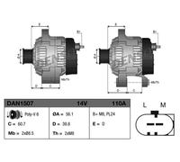 DENSO DAN1507 Alternator Fits Audi A1 A3 Seat Altea Altea XL Ibiza Leon Skoda VW
