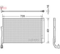 DENSO DCN02007 Condenser, air conditioning for VW