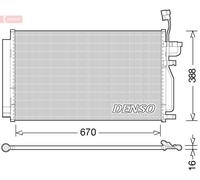 DENSO DCN15002 Condenser, air conditioning for CHEVROLET,OPEL,VAUXHALL