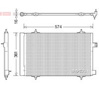 DENSO DCN21019 Condenser, air conditioning for CITRO?N,PEUGEOT