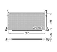 Denso DCN50135 Air Conditioning Condenser