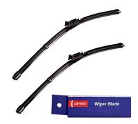 DENSO Flat Front Window Wiper Blade DF011-600/475mm - Premium All Season Replacement Wipers - Pinch tab Arm - LHD