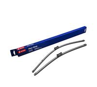 DENSO Flat Front Window Wiper Blade DF100-600/500mm - Premium All Season Replacement Wipers - Push Button Arm - LHD/RHD