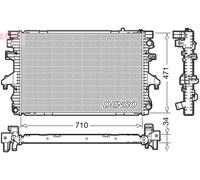 DENSO DRM32040 Radiator, engine cooling for VW