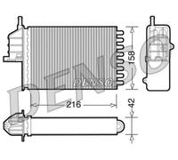 Denso DRR09080 Interior Heating Heat Exchanger