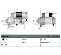 Denso DSN3061 Starter Motor