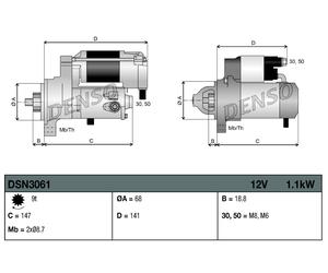 Denso DSN3061 Starter Motor