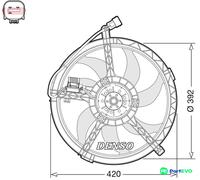 DENSO ENGINE COOLING FAN DER05009 FOR MINI