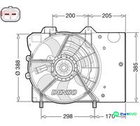 DENSO ENGINE COOLING FAN DER21024 FOR CITROËN PEUGEOT